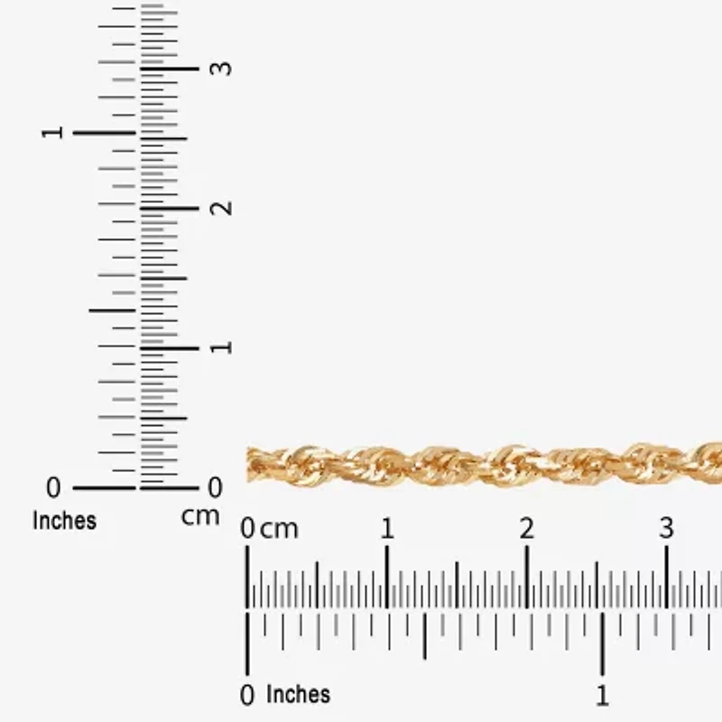 Unisex Adult 14K Gold 20 Inch Rope Chain Necklace
