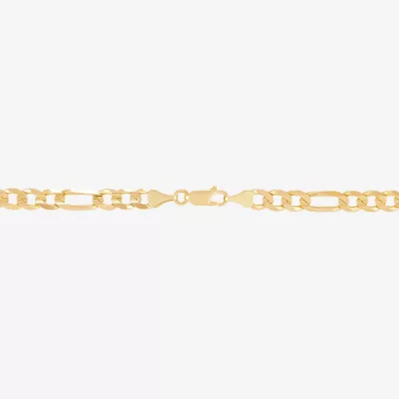 Mens 10K Gold 22 Inch Figaro Chain Necklace
