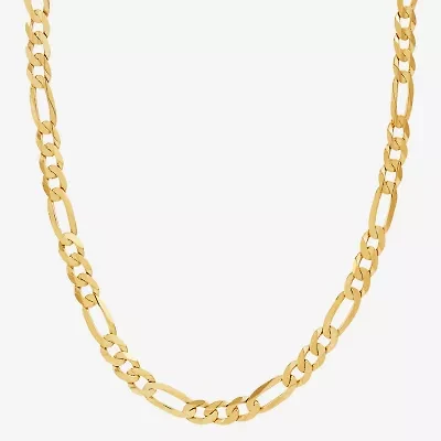 Mens 10K Gold 22 Inch Figaro Chain Necklace
