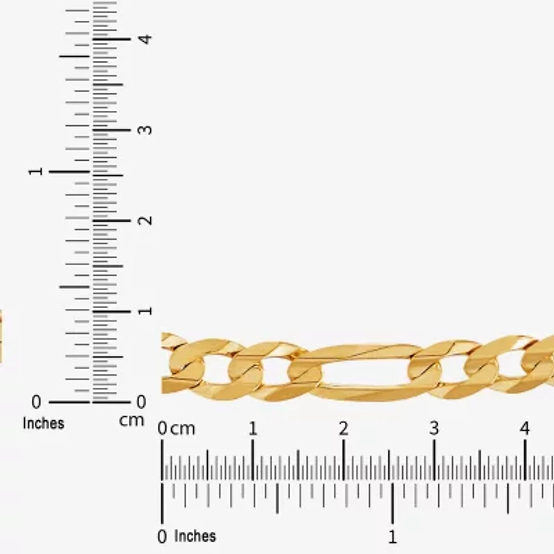 Mens 10K Gold 22 Inch Figaro Chain Necklace