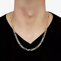 Mens 10K Gold 22 Inch Figaro Chain Necklace