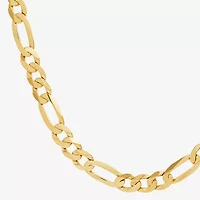 Mens 10K Gold 22 Inch Figaro Chain Necklace