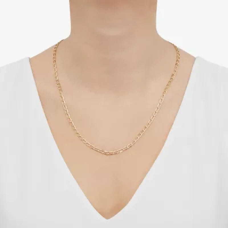 Unisex Adult 14K Gold Inch Curb Chain Necklace