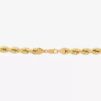 Mens 10K Gold 24 Inch Rope Chain Necklace