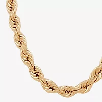 Mens 10K Gold 24 Inch Rope Chain Necklace