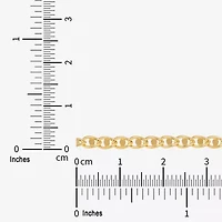 Womens 14K Gold 7.5 Inch Hollow Chain Bracelet