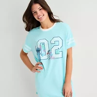 Disney Mjc Womens Short Sleeve Round Neck Lilo & Stitch Nightgown