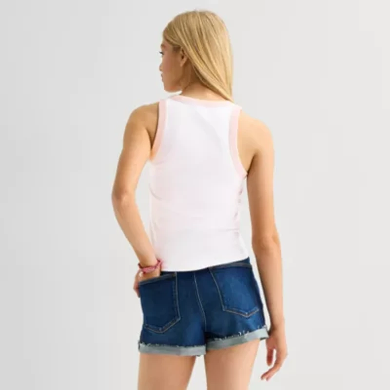 Womens Juniors Sleeveless Strawberry Shortcake Tank Top