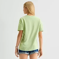 Pooh Boyfriend Tee Womens Juniors Crew Neck Short Sleeve Loose Fit Winnie The Graphic T-Shirt
