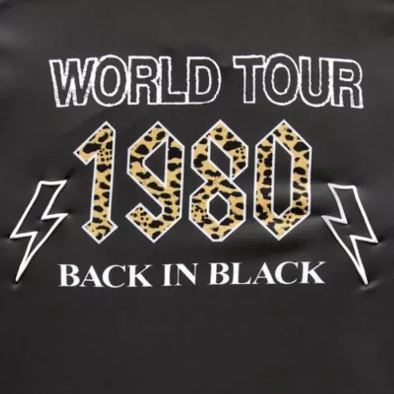 Womens Juniors V Neck Short Sleeve AC/DC Jersey