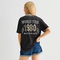 Womens Juniors V Neck Short Sleeve AC/DC Jersey