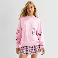 Mock Neck Sweatshirt Womens Juniors Long Sleeve Hello Kitty