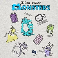 Monsters Inc Oversized Tee Womens Juniors Crew Neck Short Sleeve Graphic T-Shirt