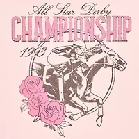 Derby Womens Juniors Crew Neck Short Sleeve Oversized Graphic T-Shirt