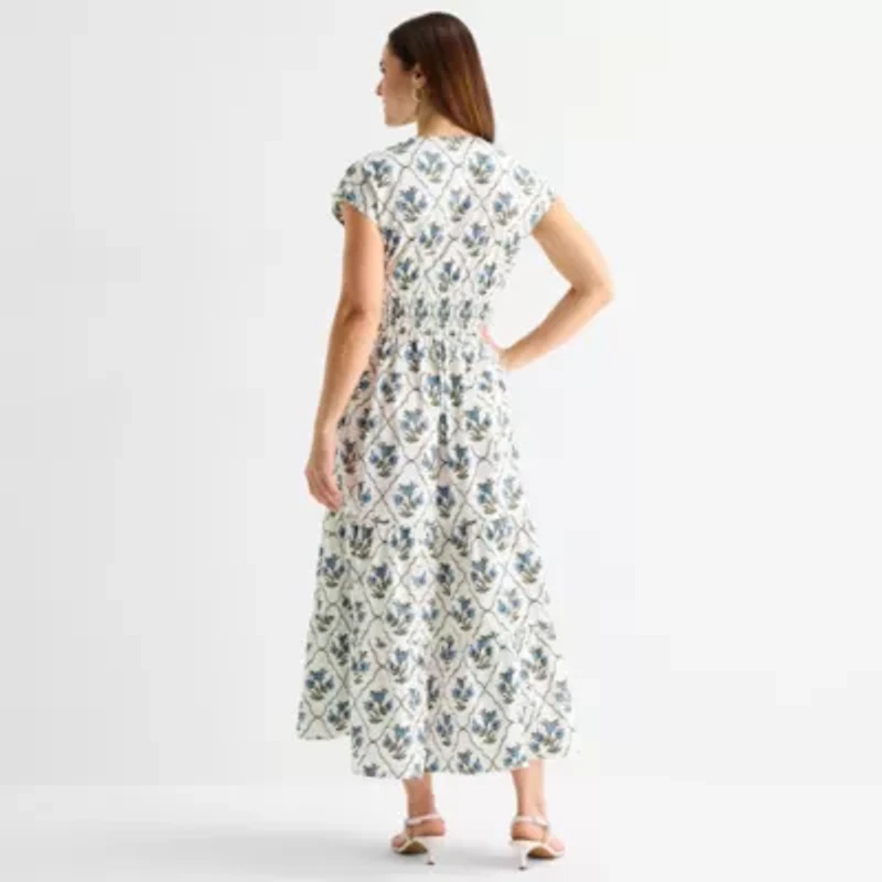 MSK Womens Sleeveless Floral Maxi Dress