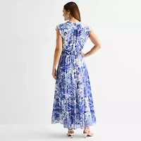 MSK Womens Sleeveless Floral Maxi Dress