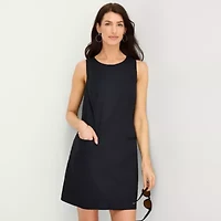 MSK Womens Sleeveless Shirt Dress