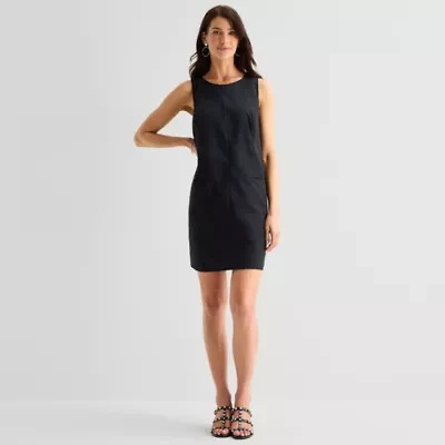 MSK Womens Sleeveless Shirt Dress