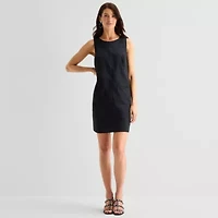 MSK Womens Sleeveless Shirt Dress