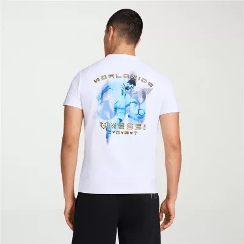 MESSI Collection Mens Round Neck Short Sleeve Regular Fit Graphic T-Shirt