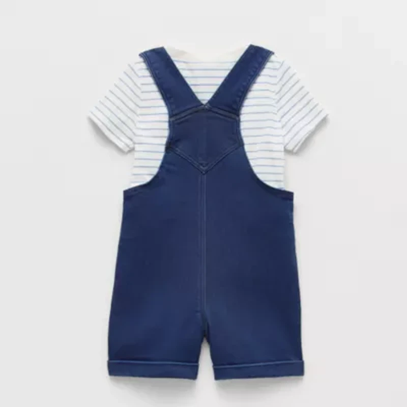 Little Lad Baby Boys 3-pc. Shortall Set