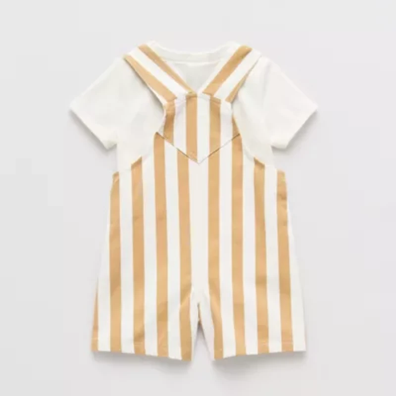 Little Lad Baby Boys 3-pc. Shortall Set