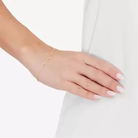 Womens 14K Gold Heart Charm Bracelet