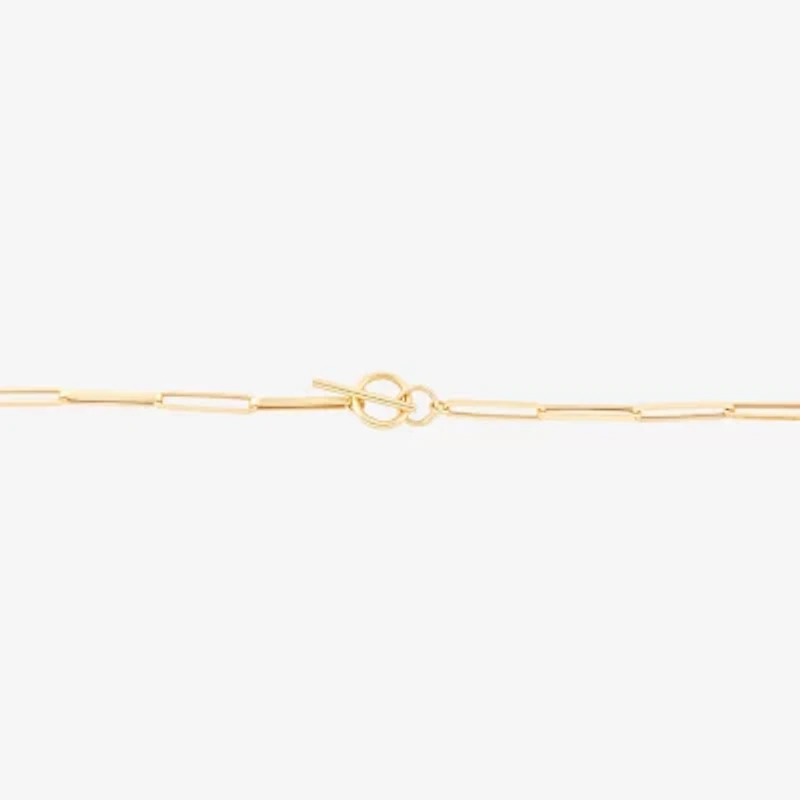 Unisex Adult 14K Gold 18 Inch Paperclip Chain Necklace