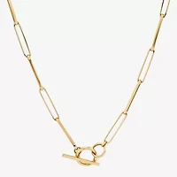 Unisex Adult 14K Gold 18 Inch Paperclip Chain Necklace