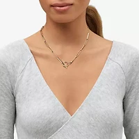 Unisex Adult 14K Gold 18 Inch Paperclip Chain Necklace