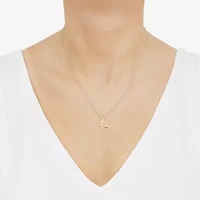 Womens 10K Gold Moon 20 Inch Pendant Necklace