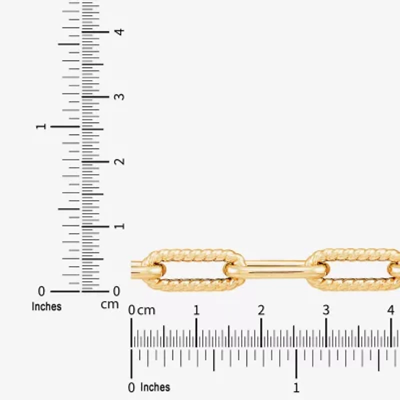 Unisex Adult 14K Gold 18 Inch Paperclip Chain Necklace