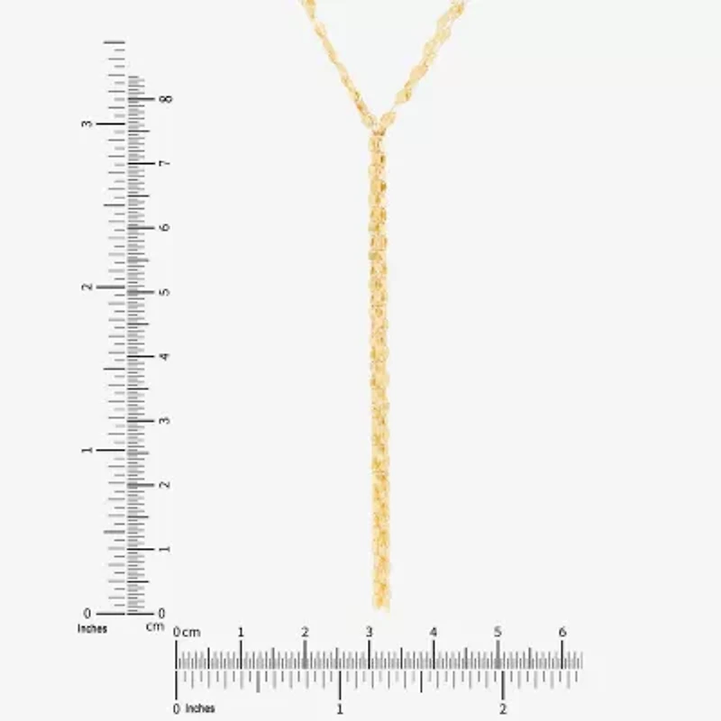 Womens 14K Gold 18 Inch Y Necklace