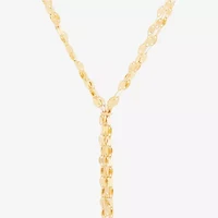 Womens 14K Gold 18 Inch Y Necklace