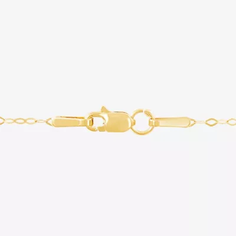 Womens 14K Gold Heart 17 Inch Pendant Necklace
