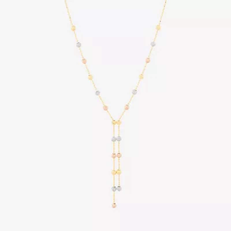Womens 14K Gold 17 Inch Y Necklace