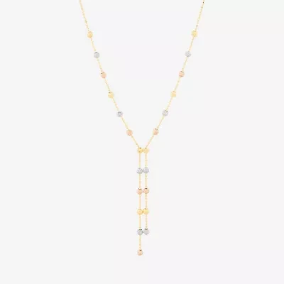 Womens 14K Gold 17 Inch Y Necklace