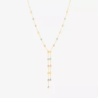 Womens 14K Gold 17 Inch Y Necklace