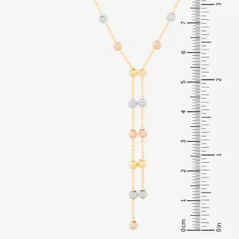 Womens 14K Gold 17 Inch Y Necklace