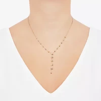 Womens 14K Gold 17 Inch Y Necklace