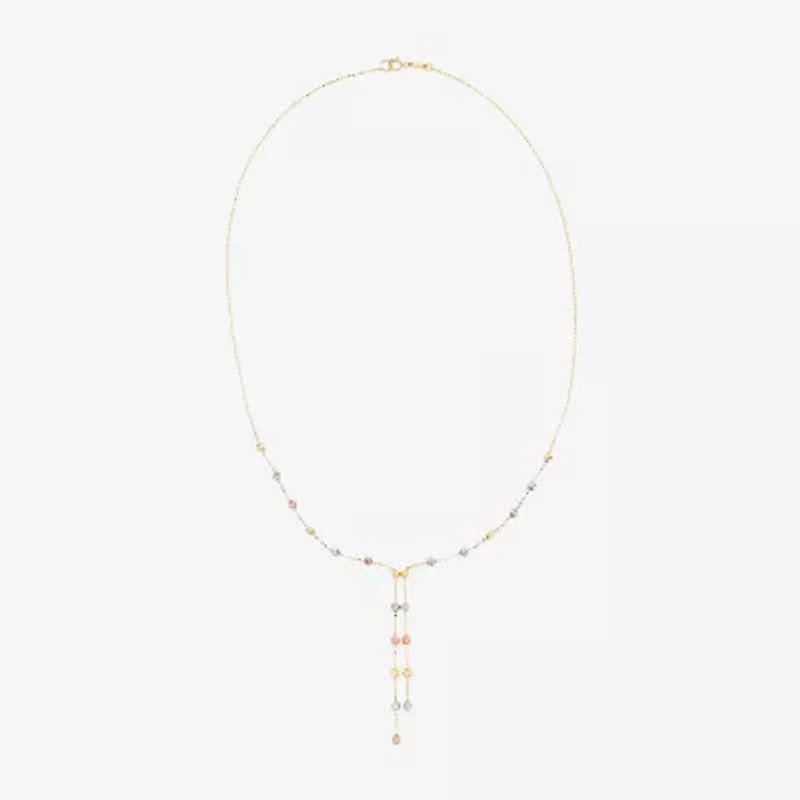 Womens 14K Gold 17 Inch Y Necklace