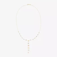 Womens 14K Gold 17 Inch Y Necklace