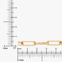 Womens 14K Gold 17 Inch Paperclip Chain Necklace
