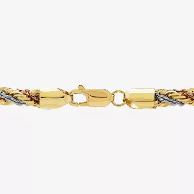 Womens 14K Gold Inch Rope Chain Necklace