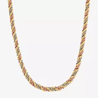 Womens 14K Gold Inch Rope Chain Necklace