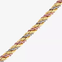 Womens 14K Gold Inch Rope Chain Necklace