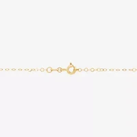 Cross Womens White Cubic Zirconia 10K Gold Cross 18 Inch Pendant Necklace