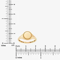 Womens 10K Gold Round Signet Ring