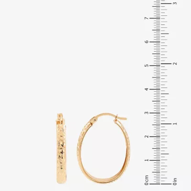 Womens 10K Gold 30mm Hoop Earrings