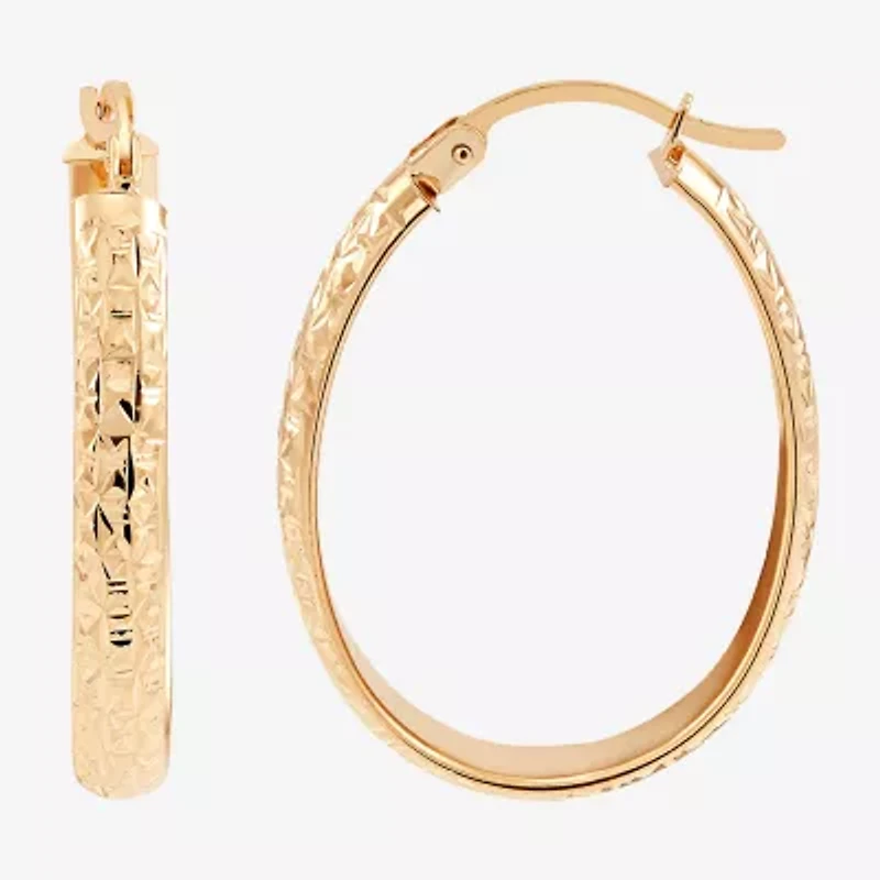 Womens 10K Gold 30mm Hoop Earrings